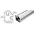 CRL 72" Silver Metallic 90° Square Corner Post 2" x 2-5/8"