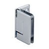 Pinnacle polished chrome shower door hinge (SKU P1N044CH), solid brass wall-mount offset back plate for 8-12mm glass.
