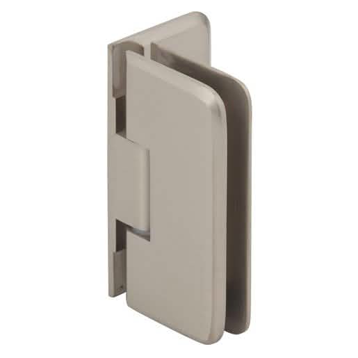 CRL Brushed Nickel Petite 044 Series Wall Mount Offset Back Plate Hinge - Elegant Design
