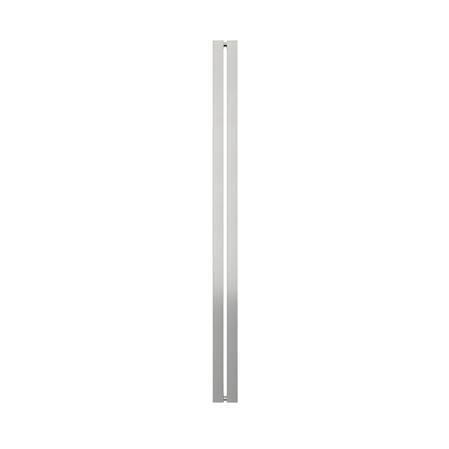 HPH481BS brushed stainless steel I-style square tubular shower handle, back-to-back for 3/8 glass, 44-1/16 c-c