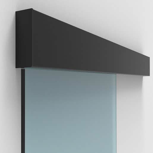 CRL50 Matte Black Series Single Sliding Door Wall Mount Kit - sleek, modern design.