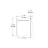 Polished stainless steel low-profile cap rail (SKU GRL107PS) for 3/4" glass, 120 in length.