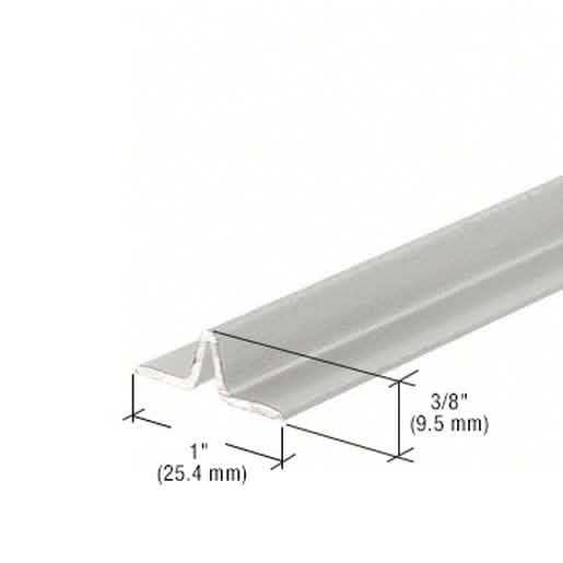 CRL Satin Anodized Series 3606 Lower Track - 144" for Sliding Door Systems