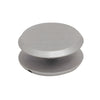 Brushed nickel round mall front clamp MC112BN for 3/8-1/2" tempered glass.