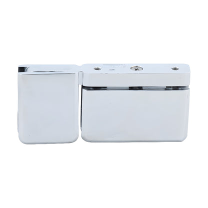 PPH07CH polished chrome brass pivot hinge for 8-10mm glass shower doors, beveled design, self-centering.