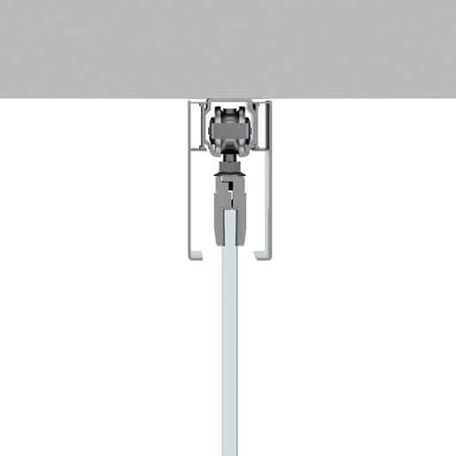CRL70 Satin Anodized Sliding Door Ceiling Mount Kit - Modern, Sleek, Durable Design