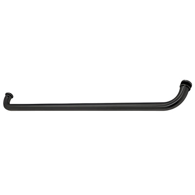 CRL 28" Matte Black Crossbar Glass Door Pull for 4x10 Center Locks