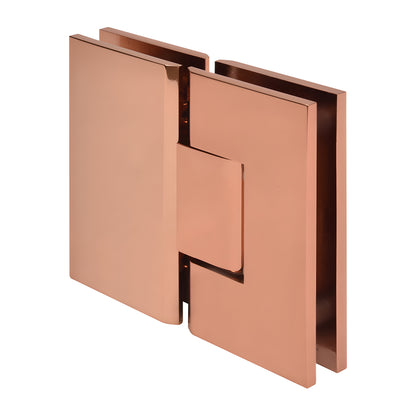 Rose gold solid-brass 180 glass-to-glass Vienna shower hinge V1E180RG, for 3/8-1/2 in tempered glass