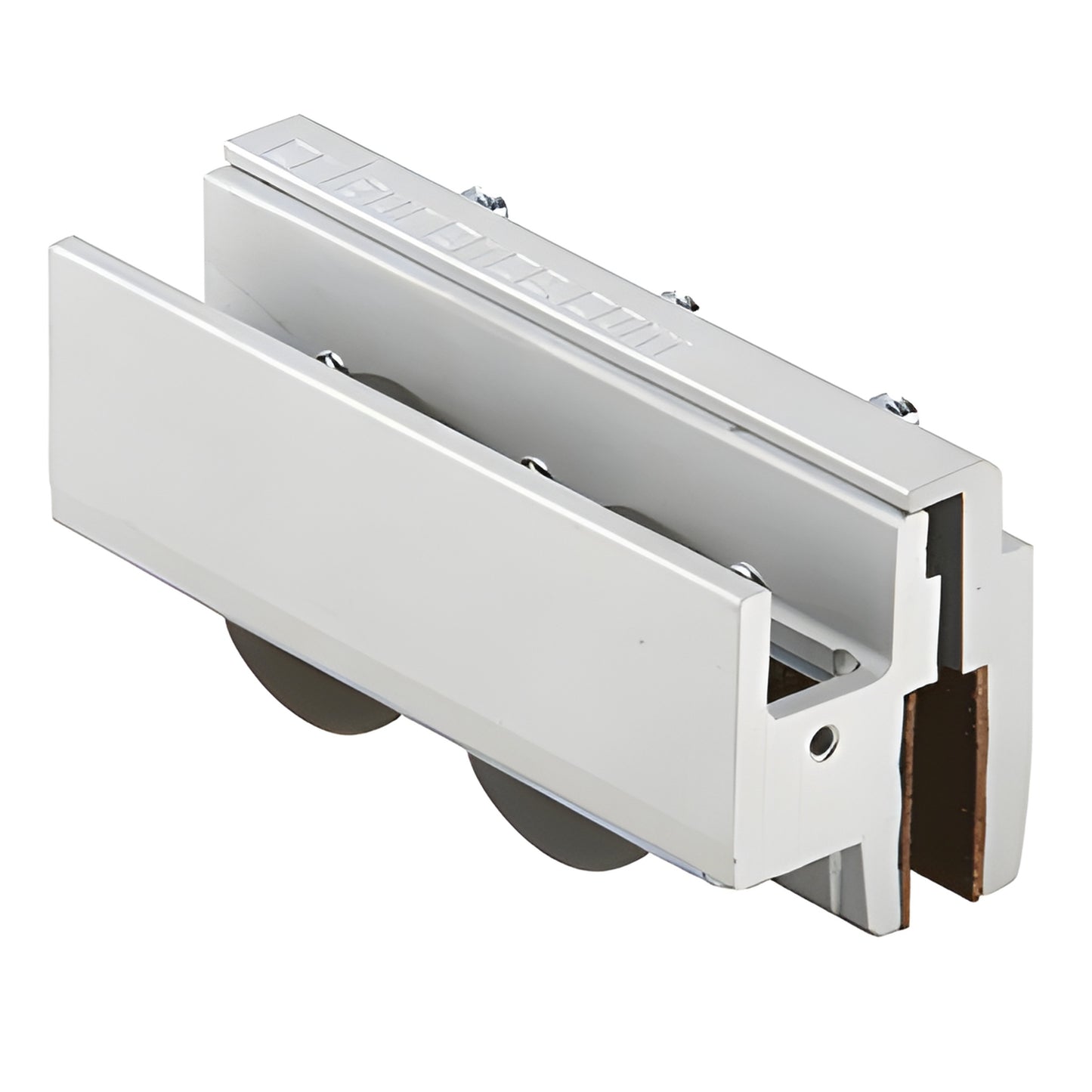 CRL3975 double-wheel roller hanger for 3/8-1/2 tempered glass, no-drill design, 3/16 adjustable height