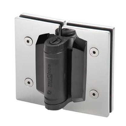 CRL 316 Polished Stainless 180 Degree Glass-to-Glass Hinge for sleek, modern design.