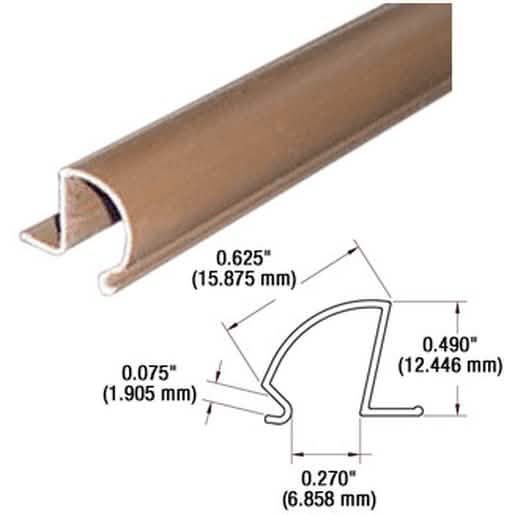 "CRL Brown Plastic Conversion Bead 12'' - Durable, sleek design for seamless installations