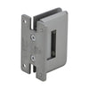 P1N037BN Pinnacle brushed-nickel brass glass shower hinge, wall-mount H plate for 8-12mm tempered glass, beveled edges