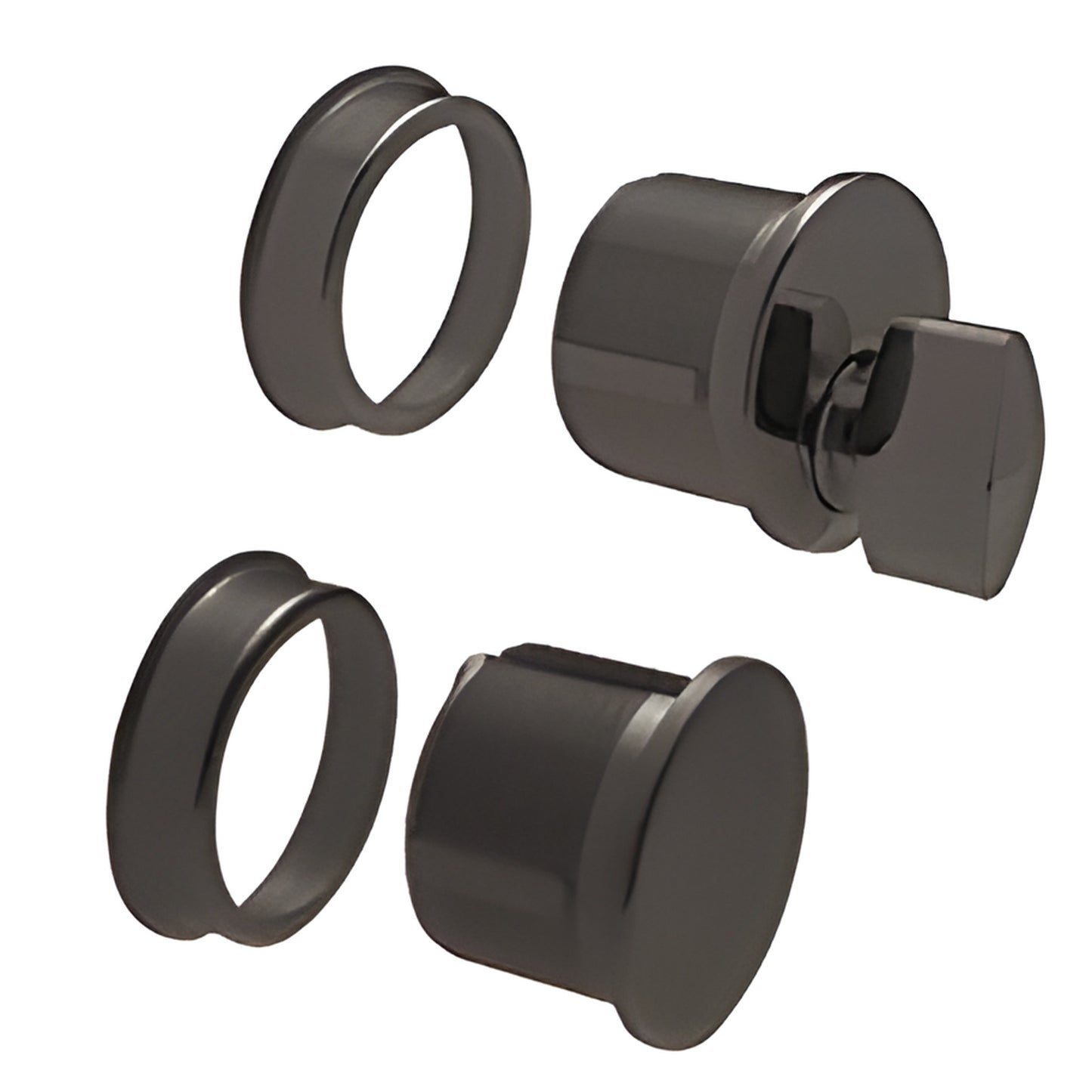 DRA2030DU dark bronze mortise cylinder combo set with thumbturn and dummy caps for glass door bottom rail
