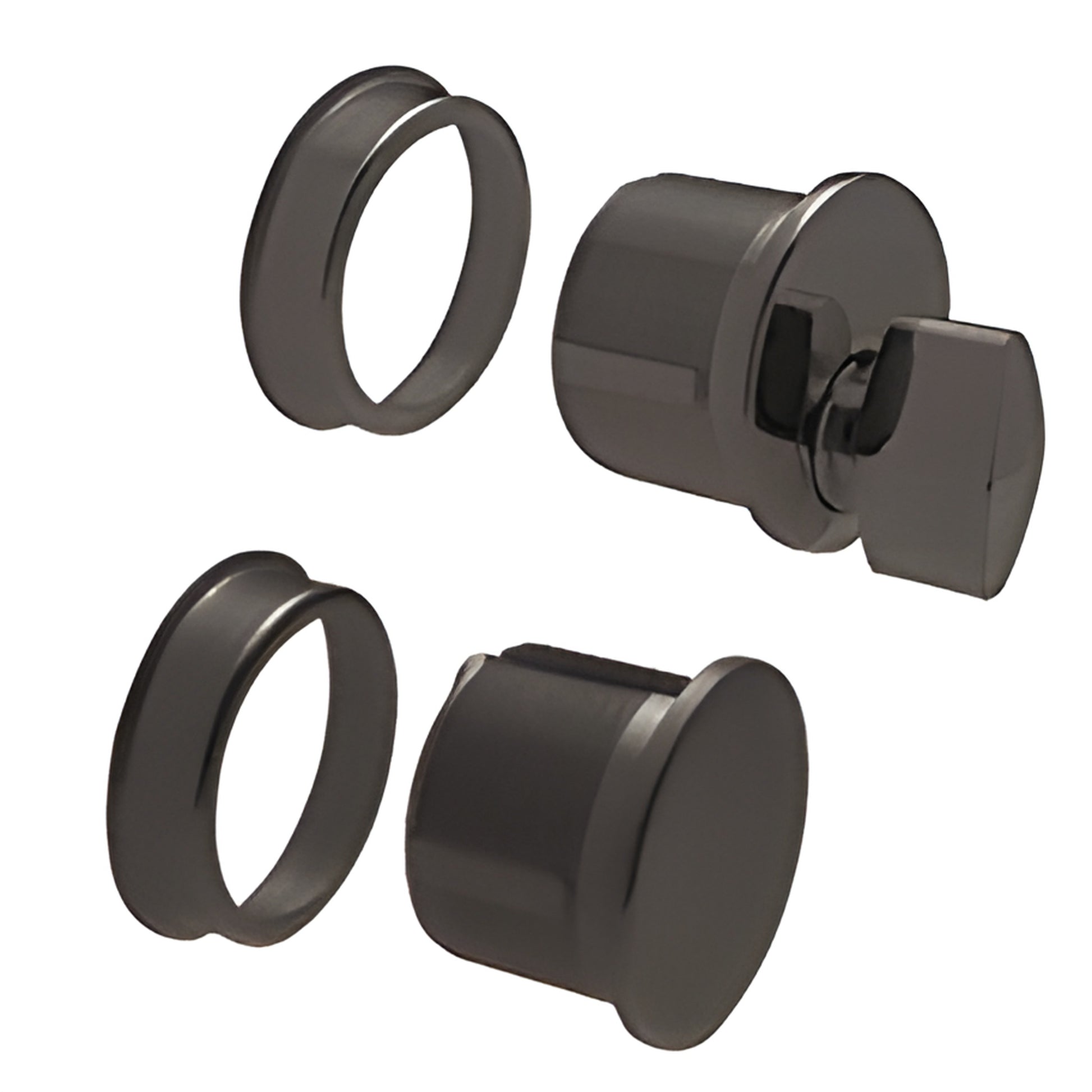 DRA2030DU dark bronze mortise cylinder combo set with thumbturn and dummy caps for glass door bottom rail