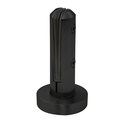 Matte black stainless steel surface-mount frameless windscreen clamp fits 10-14mm glass SKU AFWC4SMBL