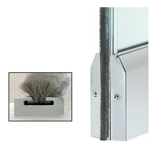 CRL Satin Anodized Weatherstrip Kit with Clear Polycarbonate Channel for 4" Rail