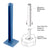 CRL 135° Steel Stanchion for Rectangular Center Post - Custom Color