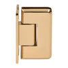 French gold brass adjustable shower door hinge (Cologne series), wall-mount for 3/8-1/2" glass - SKU C0L337FG