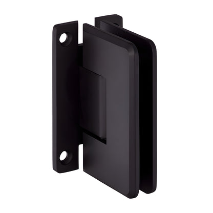 Oil-rubbed bronze brass shower hinge (Cologne) with beveled corners, fits 3/8-1/2" glass, wall-mount. SKU C0L5370RB