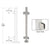 CRL 36 in Brushed Stainless Square Glass Clamp 135° Railing Kit