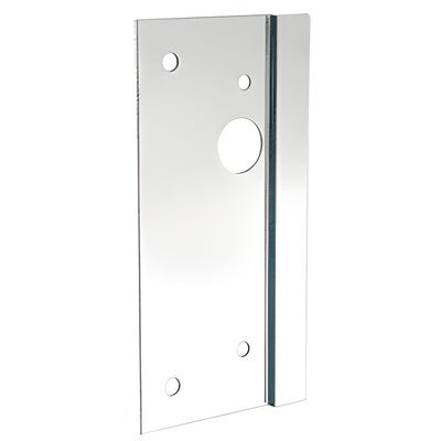 CRL Polished Stainless 4x10 Left-Hand Center Lock Door Latch Guard