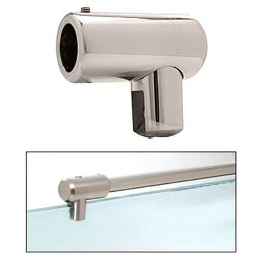 Polished Nickel U-Bracket for 3/8" & 1/2" Glass - CRL Support Bar Accessory