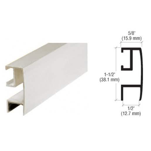 CRL Brite Anodized Rectangular Mirror Frame Extrusion - sleek, durable, modern finish