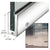 CRL Polished Stainless Steel RH 2.5in Slender Door Rail w/ Lock 908mm