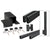 CRL 1100 Series Matte Black Center Fascia Post Kit for Glass Railing