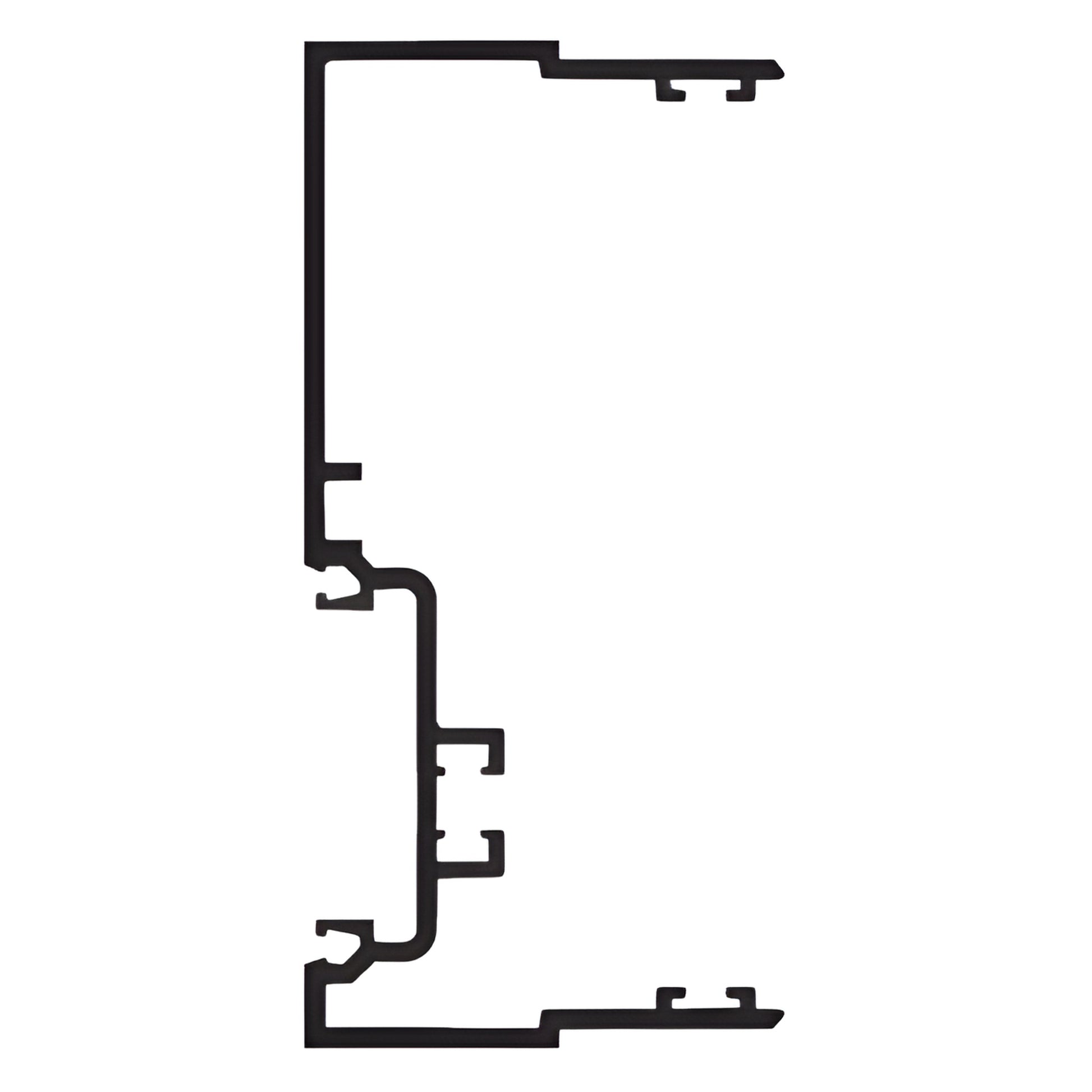 Aluminum curtain-wall extrusion profile, CRL U.S. SKU RW46652, White Kynar finish