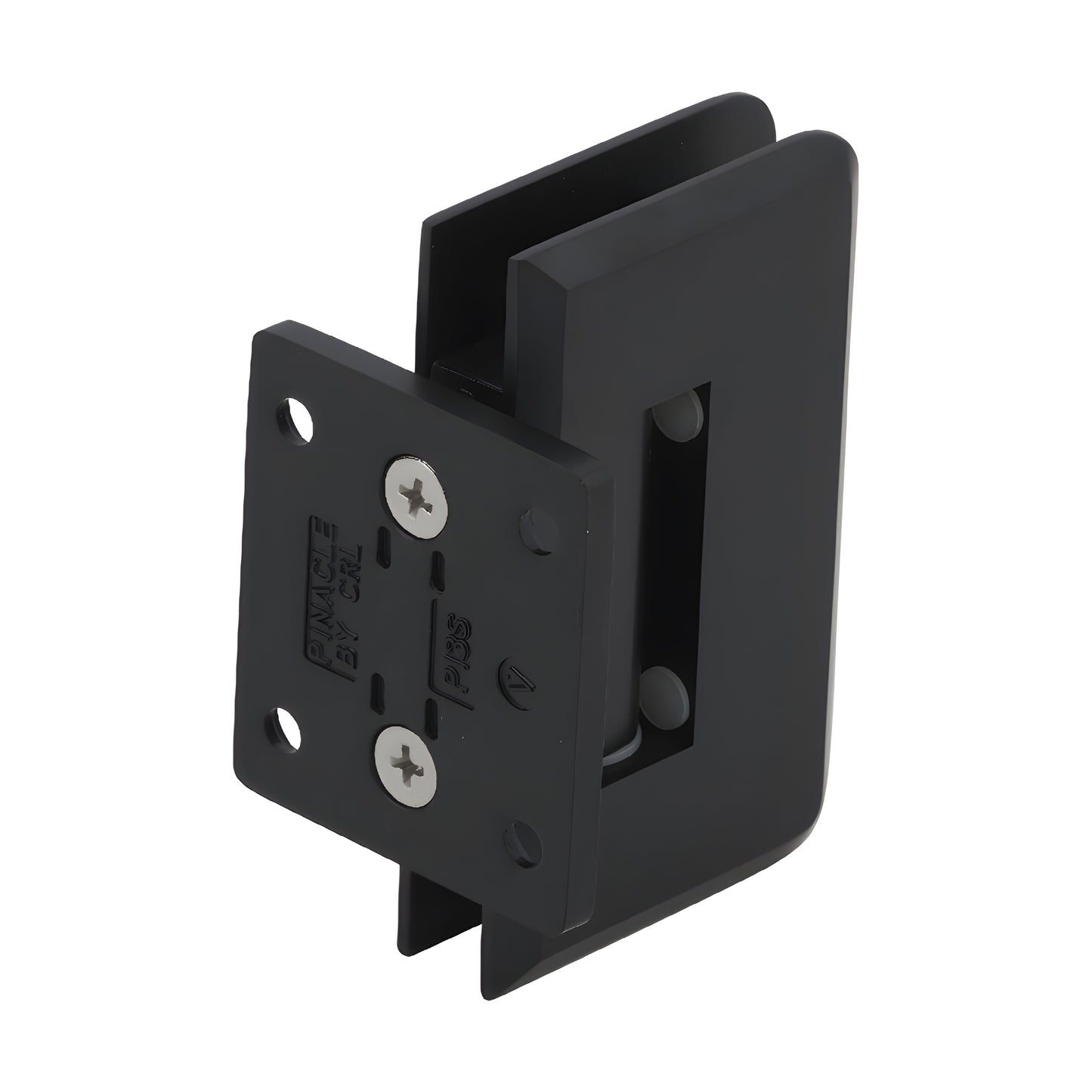 Pinnacle P1N0740RB oil-rubbed bronze brass shower hinge, short back plate, for 8-12mm (5/16-1/2") glass