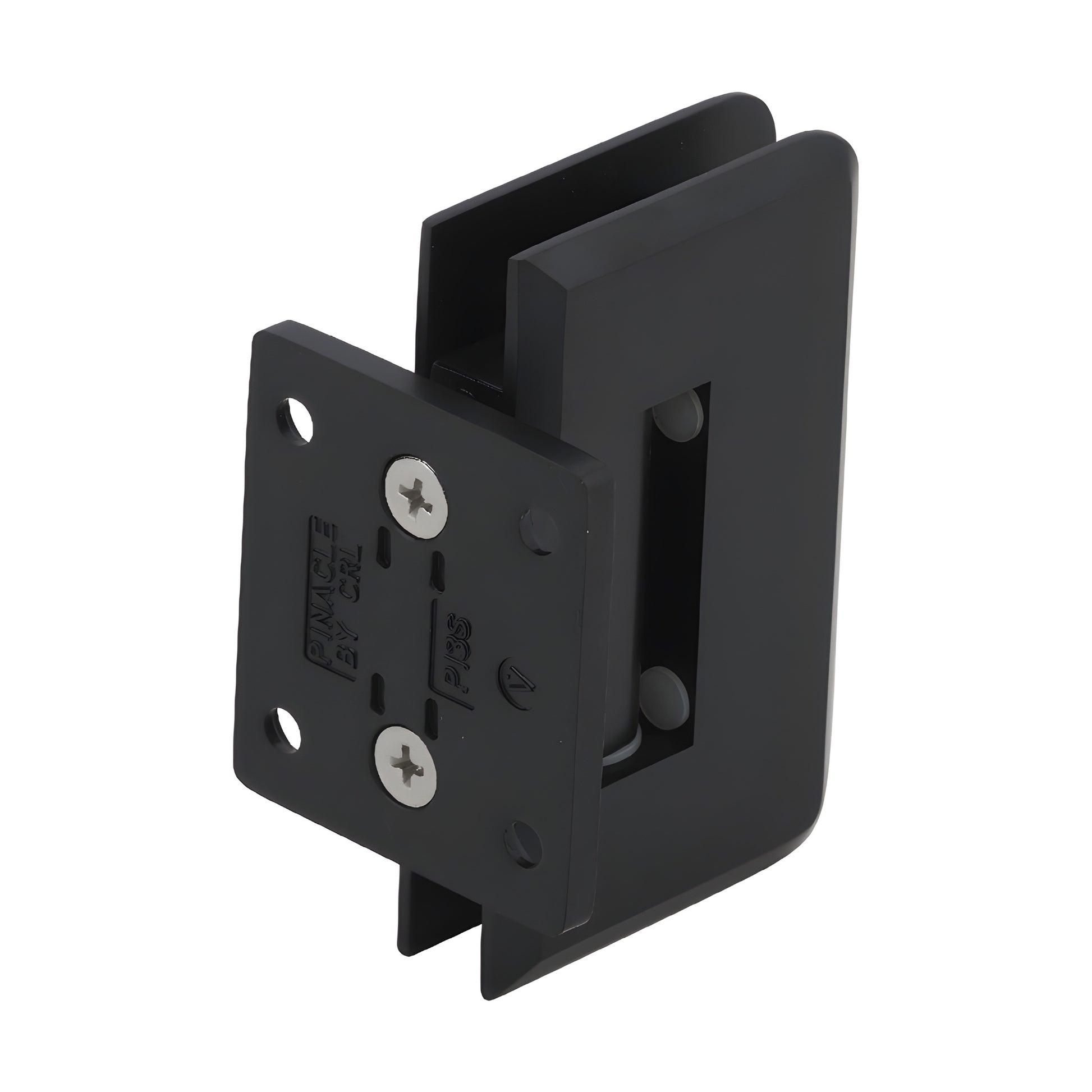 Pinnacle P1N0740RB oil-rubbed bronze brass shower hinge, short back plate, for 8-12mm (5/16-1/2") glass