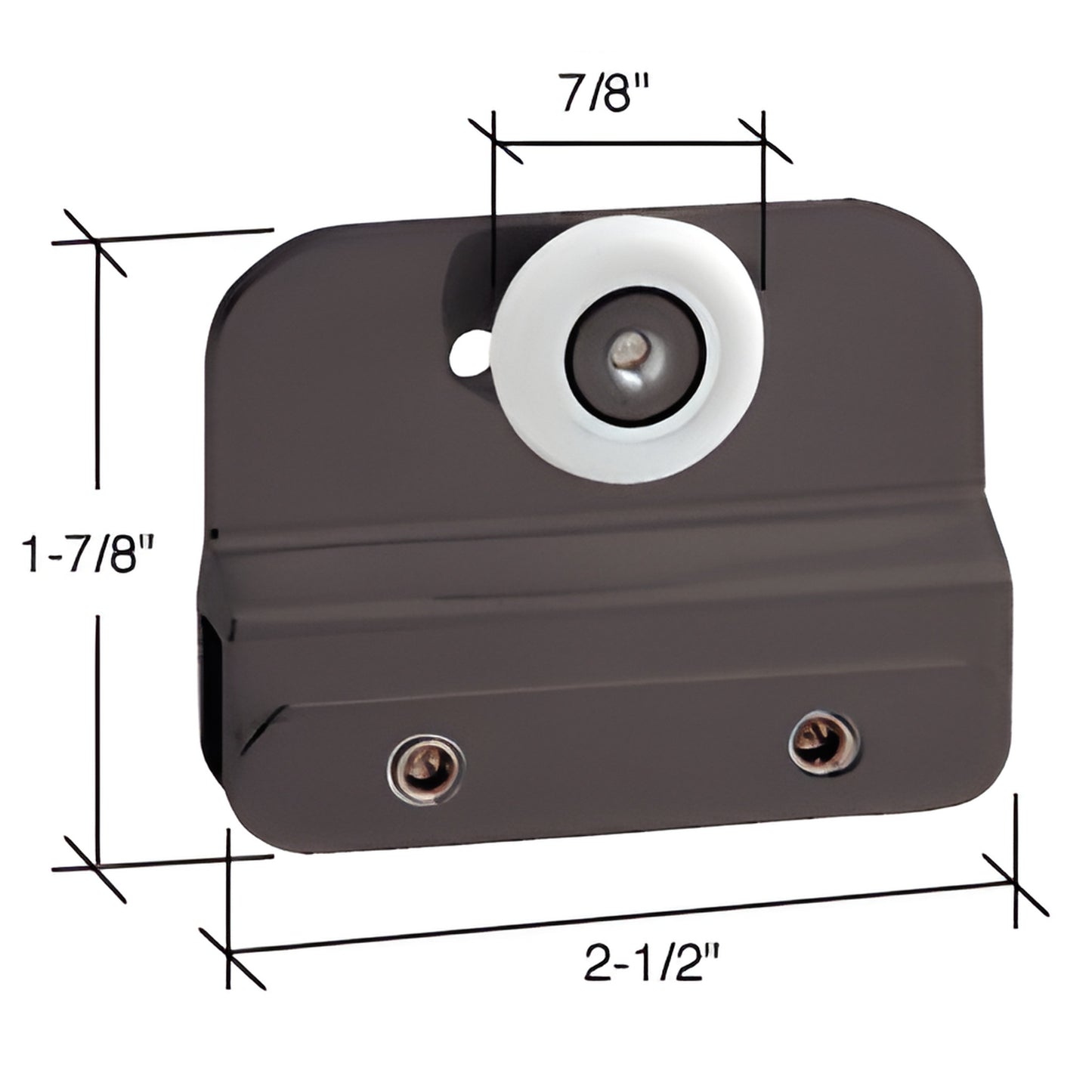 EK6710RB oil-rubbed bronze brass inside top hanger bracket for EK Series frameless shower slider, fits 1/4" glass