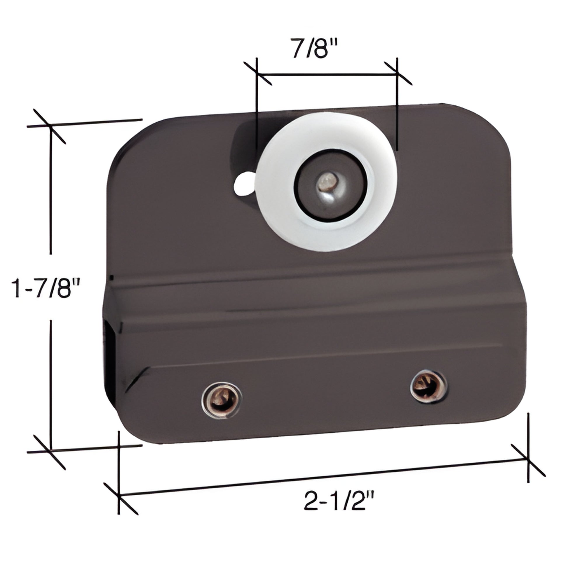 EK6710RB oil-rubbed bronze brass inside top hanger bracket for EK Series frameless shower slider, fits 1/4" glass