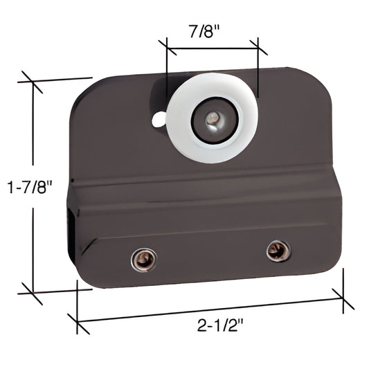 EK6710RB oil-rubbed bronze brass inside top hanger bracket for EK Series frameless shower slider, fits 1/4" glass