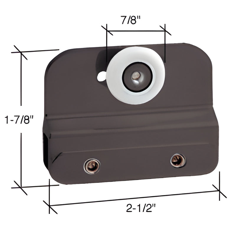 EK6710RB oil-rubbed bronze brass inside top hanger bracket for EK Series frameless shower slider, fits 1/4" glass
