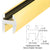CRL 95 in Satin Brass Finish Deluxe Shower Door Header Kit