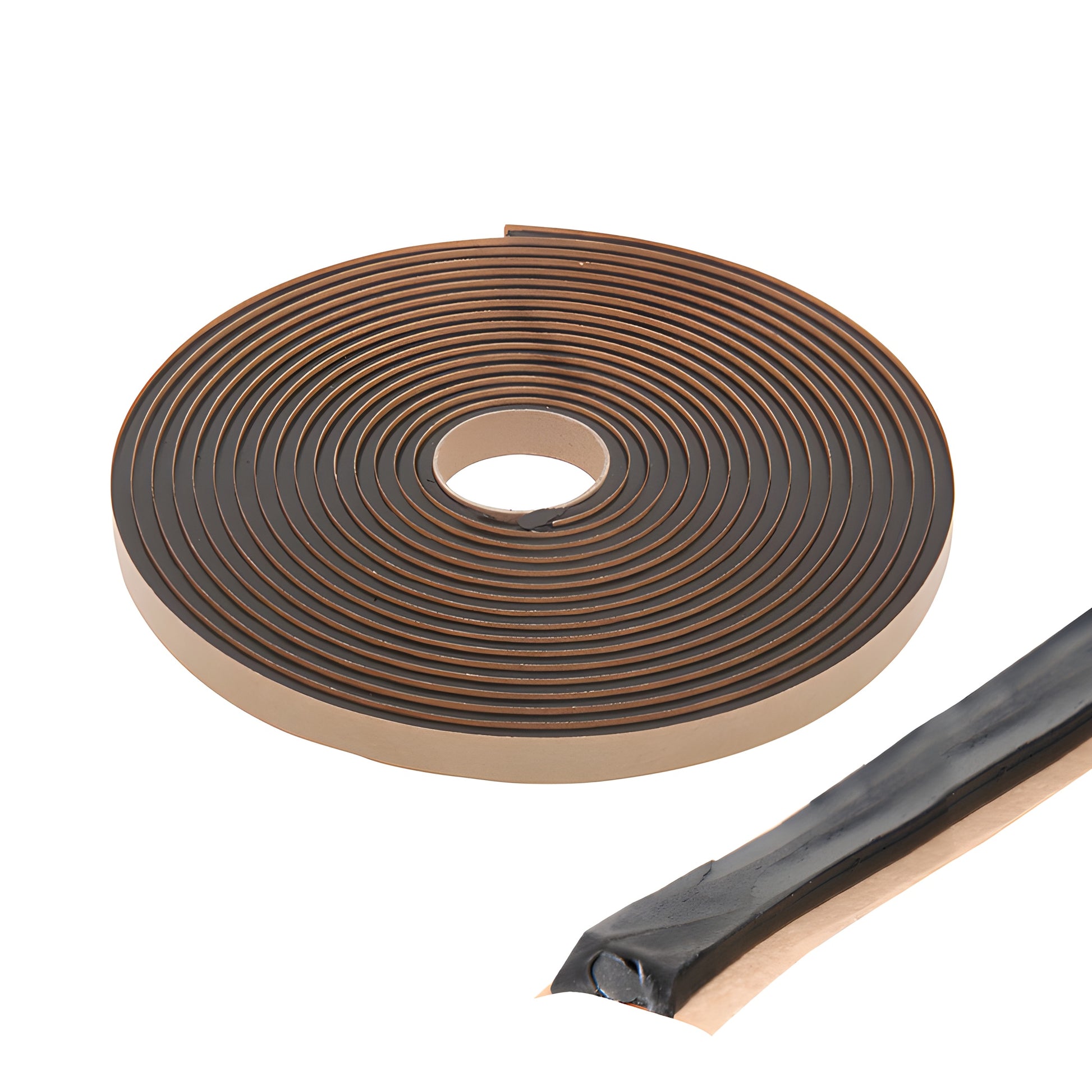 Tremco POLYshim II black preformed butyl glazing tape roll, 25 ft x 3/8 in (SKU 7241YP3)