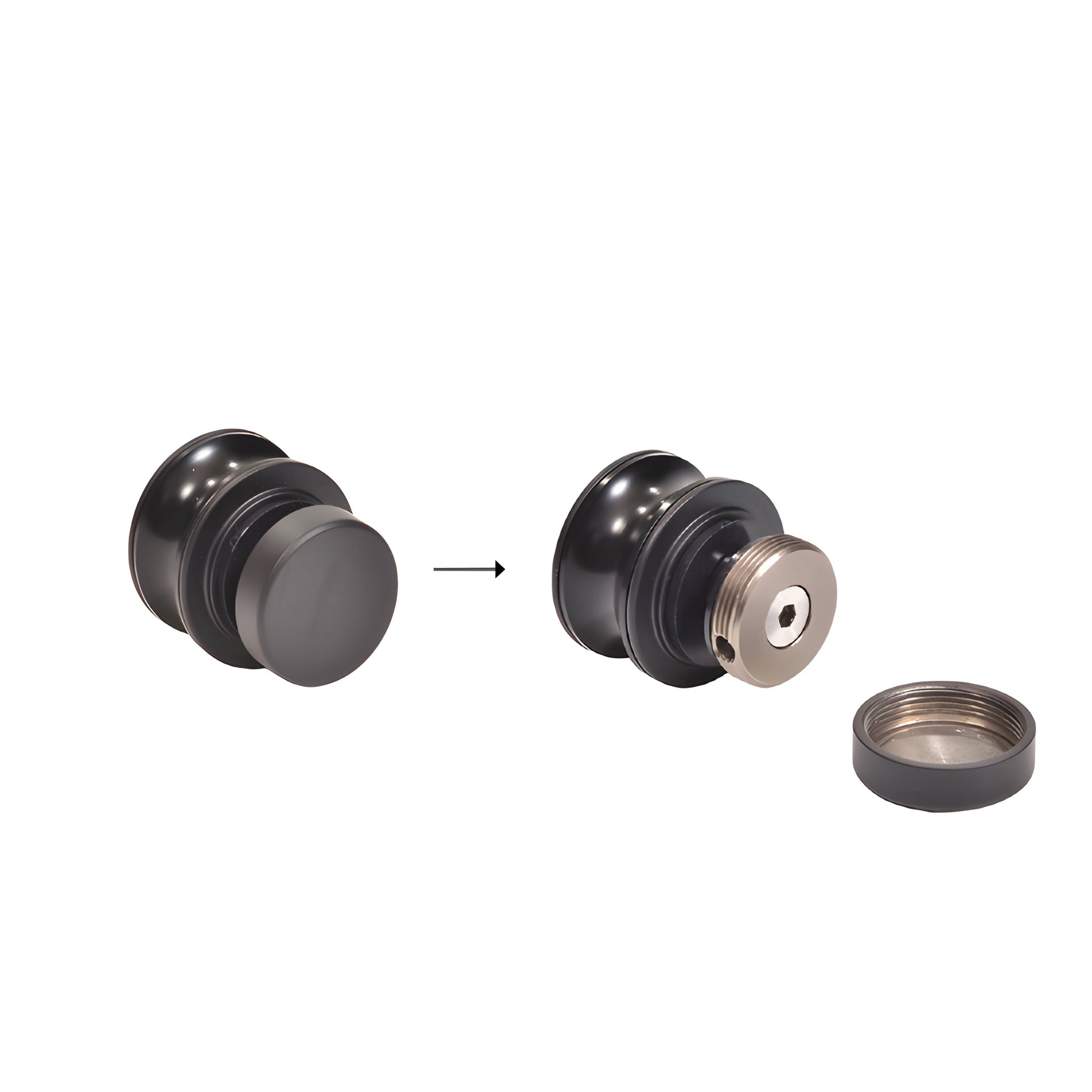 Frameless glass shower with matte black Cavoli sliding header and pull (SKU CAV78MBL), top rollers, 78" header.