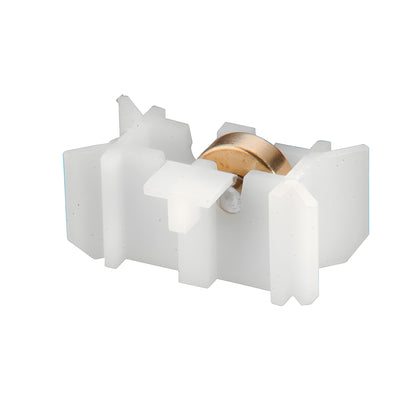 White nylon adjustable window roller with 1/2" flat steel wheel for Alenco windows (CRL G3166B)