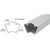 CRL Metallic Silver 36 in 135° Glass Railing Post - 200/300/350/400