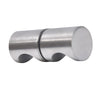 Brushed chrome solid-brass crescent back-to-back shower door knob, 1 in diameter, 1-1/8 in projection (SKU SDK140BCH)