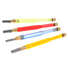 Four Toyo Comfort-Grip glass cutters in various rainbow colors including green, red, blue, and yellow.