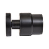 A side profile view of the 316 stainless steel matte black adjustable standoff.