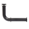 A side profile view of the oil rubbed bronze tissue paper roll holder showing the glass mounting hardware.