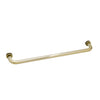 An angled perspective of the BM series single-sided towel bar showing the brass finish.