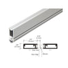 A 96-inch clear anodized aluminum split astragal featuring a silicone bulb seal with an accompanying technical cross-section diagram.
