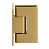 A side profile view of the satin brass Geneva 037 series wall mount hinge.