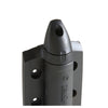 The black polymer safety cap installed on the top of a Tru-Close heavy-duty gate hinge.
