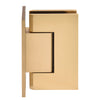 A side profile view of the satin brass Trento full back hinge.